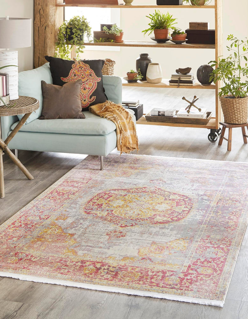 Caribbean Breeze Collection Area Rug -  Palm Rectangle Multi  lifestyle 2