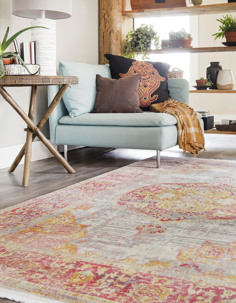 Caribbean Breeze Collection Area Rug -  Palm Rectangle Multi  lifestyle 3