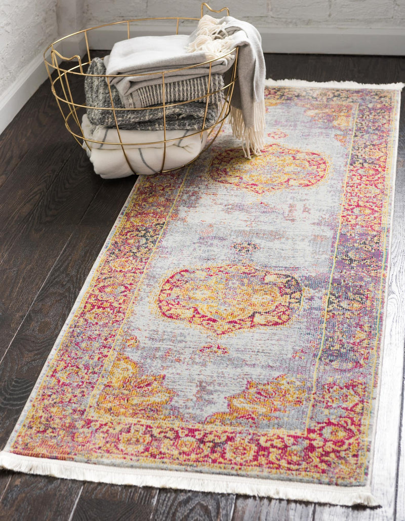 Caribbean Breeze Collection Area Rug -  Palm Runner Multi  lifestyle 9