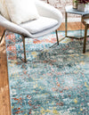 Caribbean Breeze Collection Area Rug -  Quantic Rectangle Blue  lifestyle 4