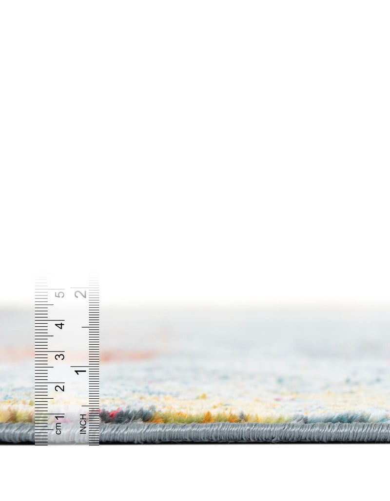 Caribbean Breeze Collection Area Rug -  Quantic Rectangle Blue  lifestyle 6