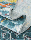Caribbean Breeze Collection Area Rug -  Quantic Rectangle Blue  lifestyle 14