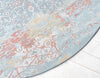 Caribbean Breeze Collection Area Rug -  Quantic Round Blue  lifestyle 15
