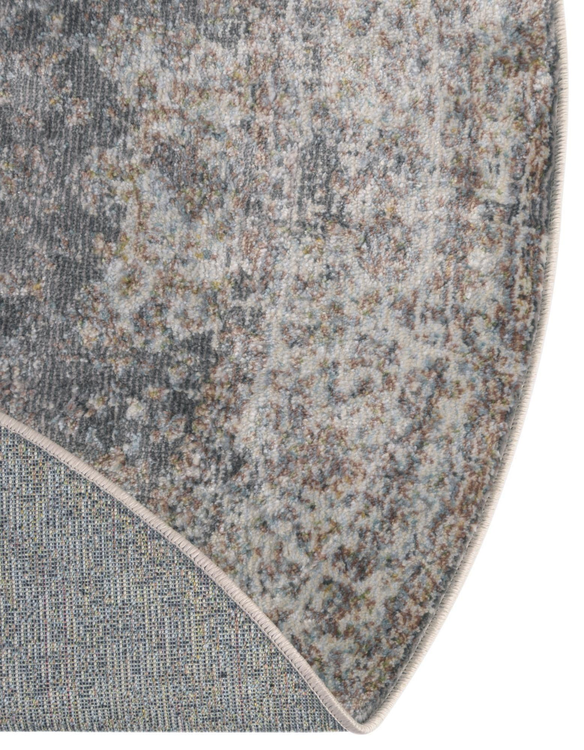 Caribbean Breeze Collection Area Rug -  Utila Round Fume Gray  lifestyle 48