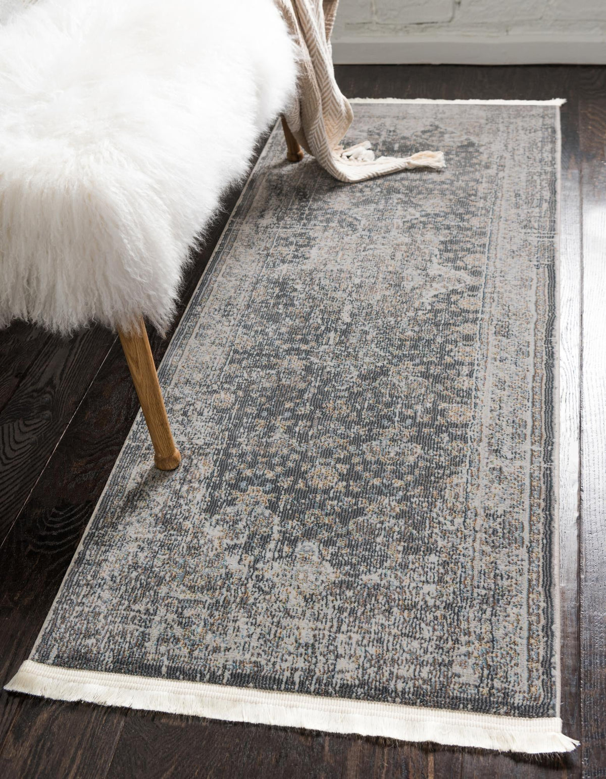 Caribbean Breeze Collection Area Rug -  Utila Runner Fume Gray  lifestyle 45