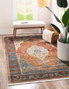 Caribbean Breeze Collection Area Rug -  Vieques Rectangle Rust Red  lifestyle 4