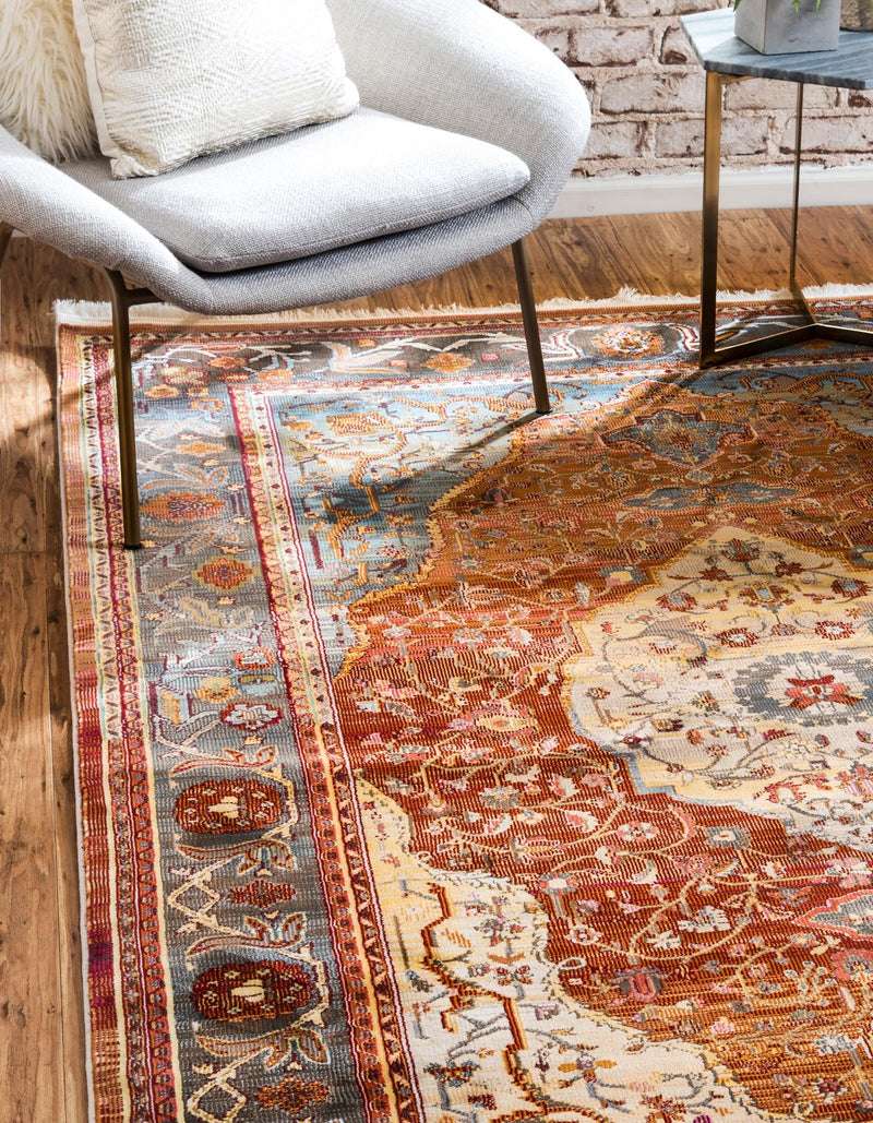 Caribbean Breeze Collection Area Rug -  Vieques Rectangle Rust Red  lifestyle 8