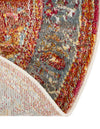Caribbean Breeze Collection Area Rug -  Vieques Round Rust Red  lifestyle 77