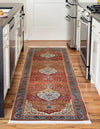 Caribbean Breeze Collection Area Rug -  Vieques Runner Rust Red  lifestyle 61