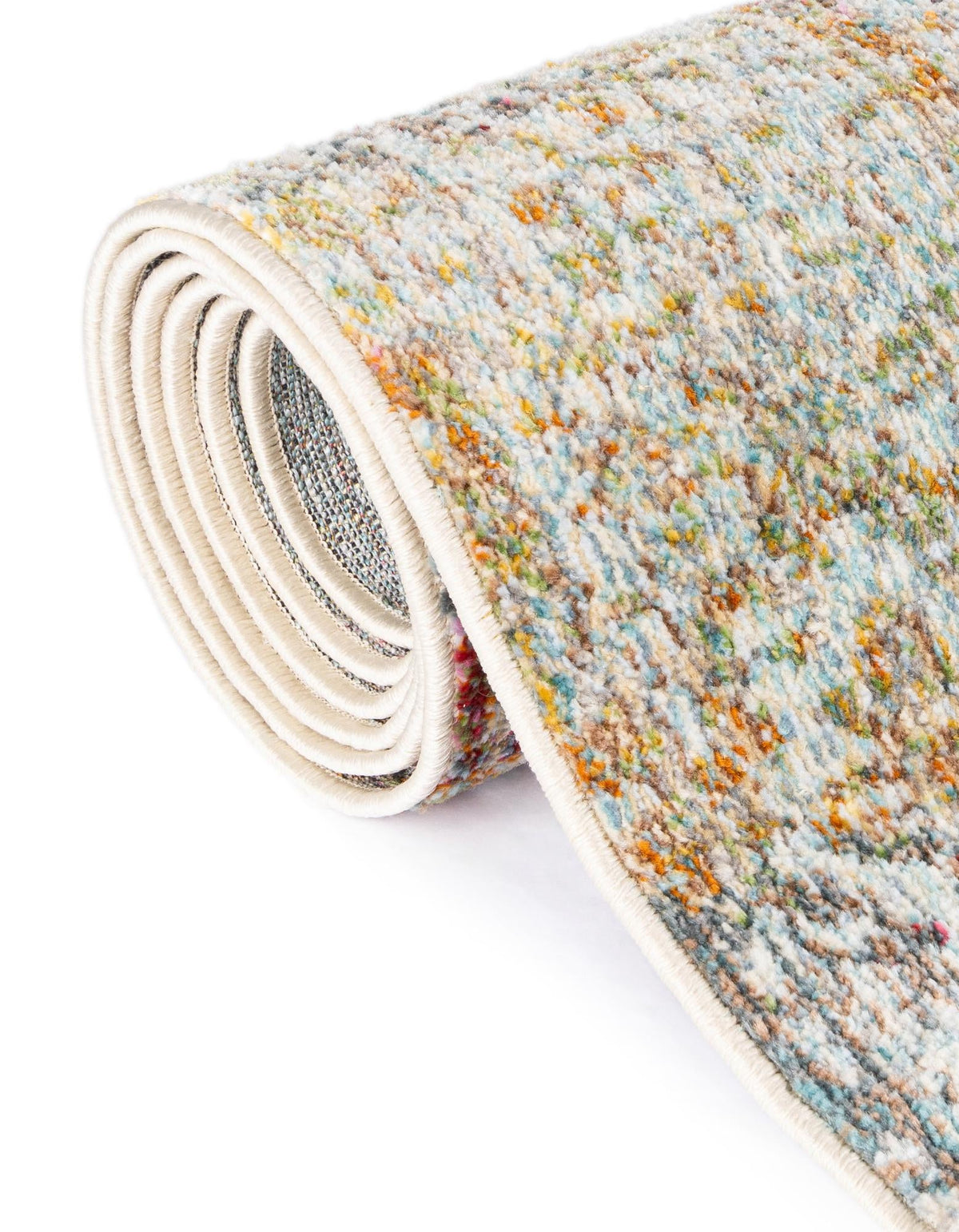 Caribbean Breeze Collection Area Rug -  Yucatan Round Multi  lifestyle 40