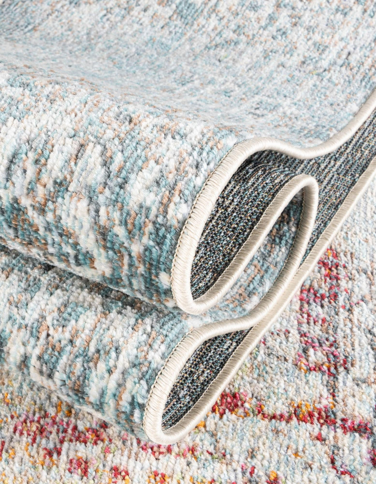 Caribbean Breeze Collection Area Rug -  Yucatan Round Multi  lifestyle 42