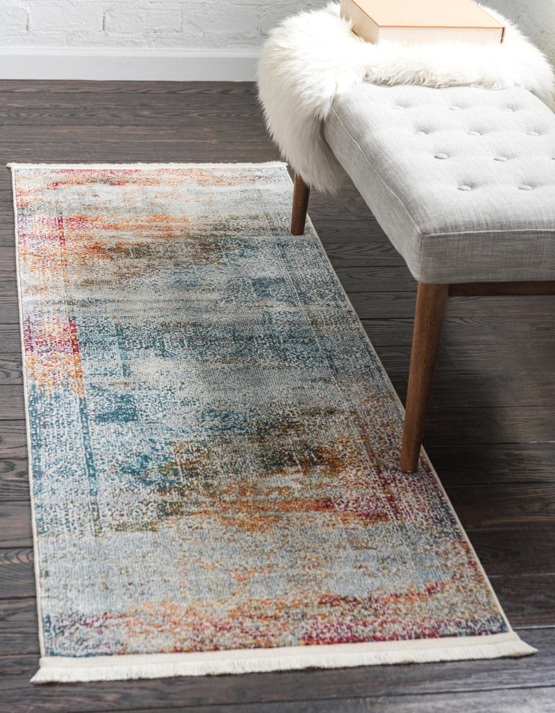Caribbean Breeze Collection Area Rug -  Yucatan Runner Multi  lifestyle 11