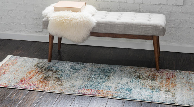 Caribbean Breeze Collection Area Rug -  Yucatan Runner Multi  lifestyle 15