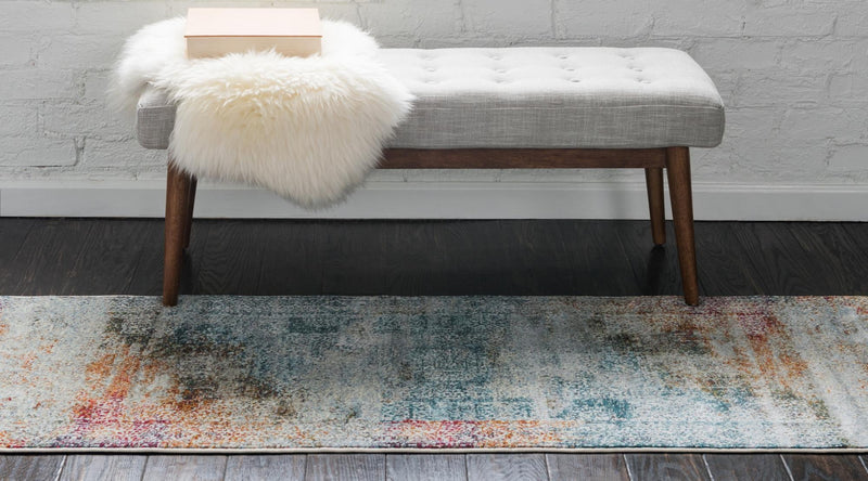 Caribbean Breeze Collection Area Rug -  Yucatan Runner Multi  lifestyle 19