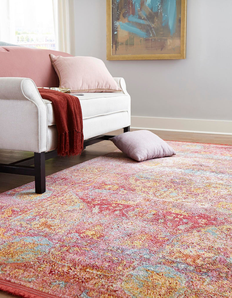 Caribbean Breeze Collection Area Rug -  Xcalak Rectangle Red  lifestyle 6