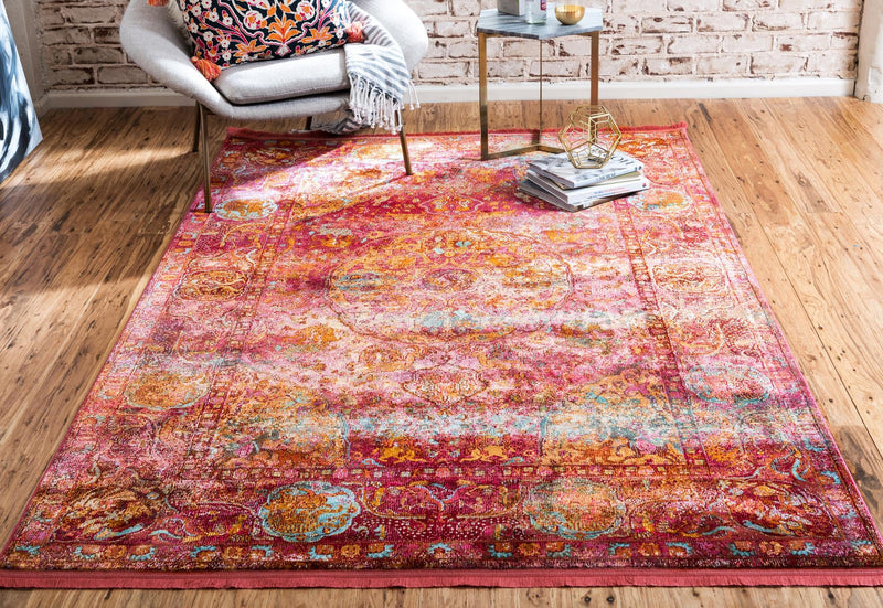 Caribbean Breeze Collection Area Rug -  Xcalak Rectangle Red  lifestyle 10