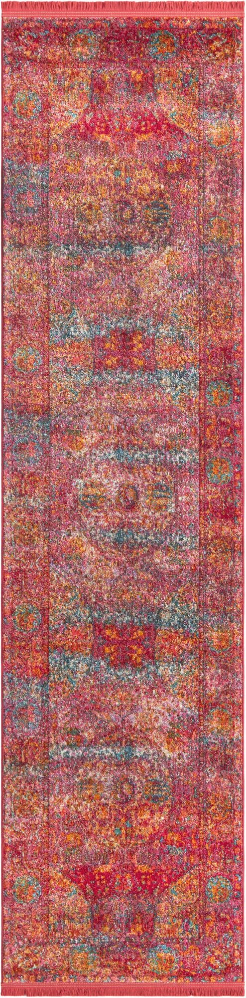 Caribbean Breeze Collection Area Rug -  Xcalak Runner Red  lifestyle 76