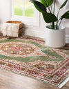 Caribbean Breeze Collection Area Rug -  Windward Rectangle Green  lifestyle 9