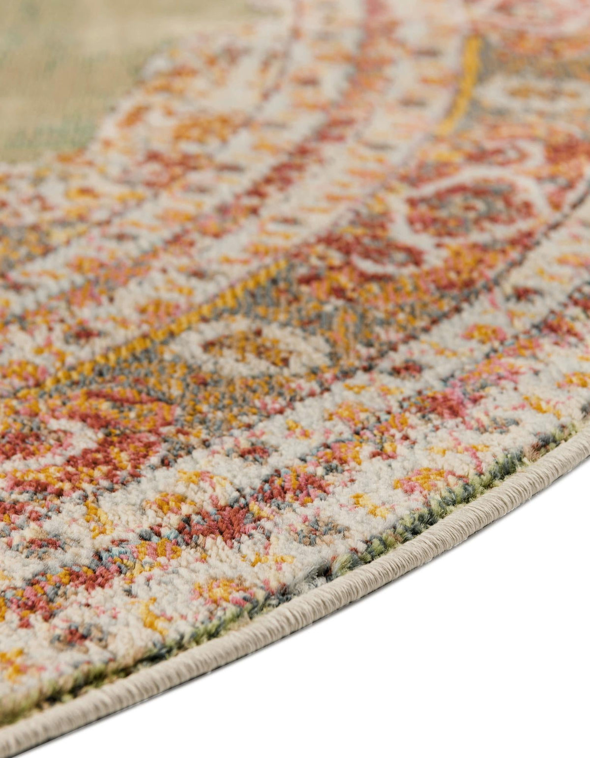 Caribbean Breeze Collection Area Rug -  Windward Round Green  lifestyle 88