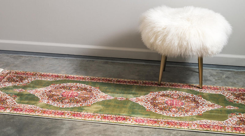 Caribbean Breeze Collection Area Rug -  Windward Runner Green  lifestyle 61