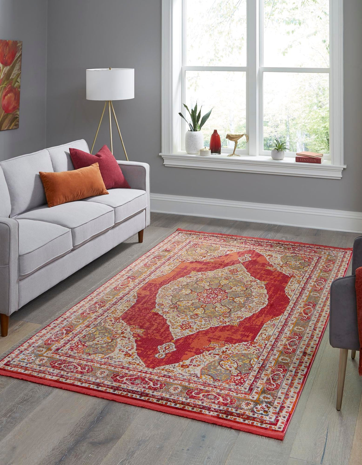 Caribbean Breeze Collection Area Rug -  Windward Rectangle Red  lifestyle 4