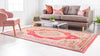 Caribbean Breeze Collection Area Rug -  Windward Rectangle Red  lifestyle 10