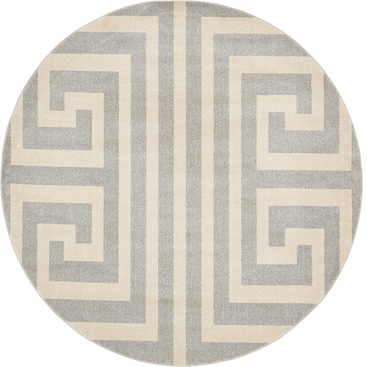 Aegean Labyrinth Collection Area Rug -  Mykonos Round Gray  lifestyle 43