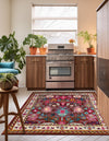 Chateau Elegance Collection Area Rug - Versailles Square Multi  lifestyle 28