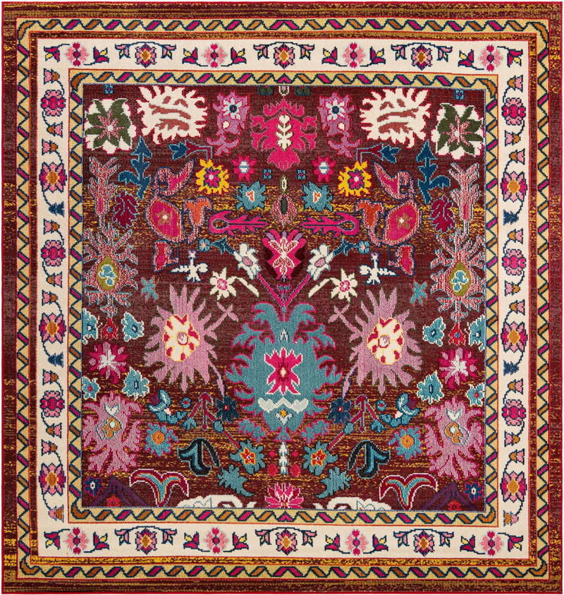 Chateau Elegance Collection Area Rug - Versailles Square Multi  lifestyle 20