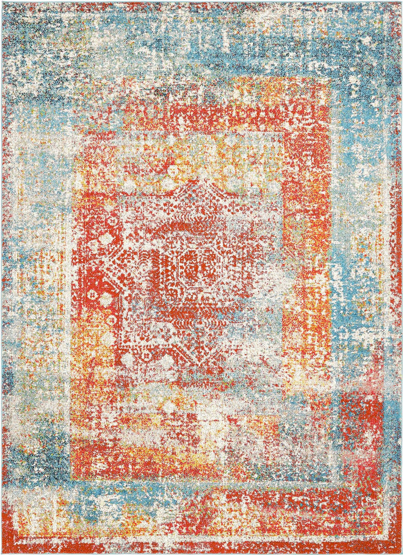 Amalfi Coast Woven Collection Area Rug - Sorrento Rectangle Multi  lifestyle 2