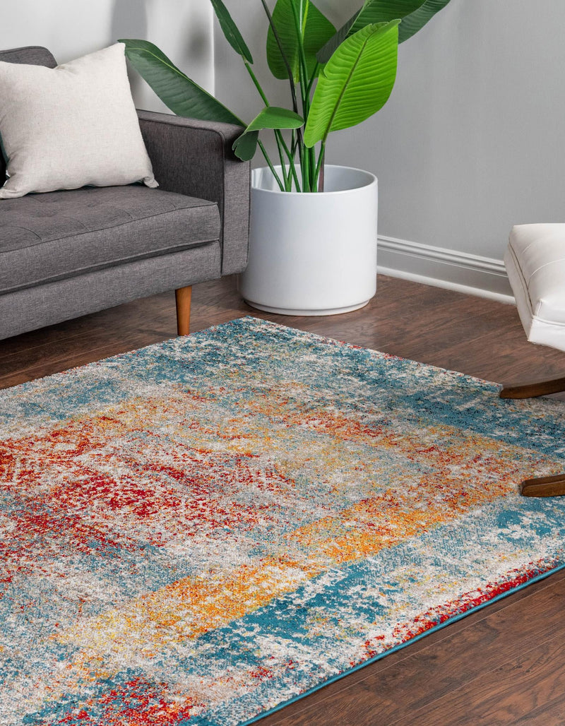 Amalfi Coast Woven Collection Area Rug - Sorrento Rectangle Multi  lifestyle 6