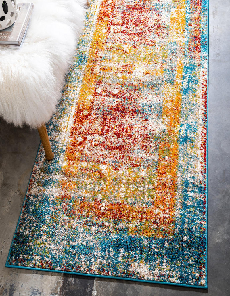 Amalfi Coast Woven Collection Area Rug - Sorrento Runner Multi  lifestyle 4