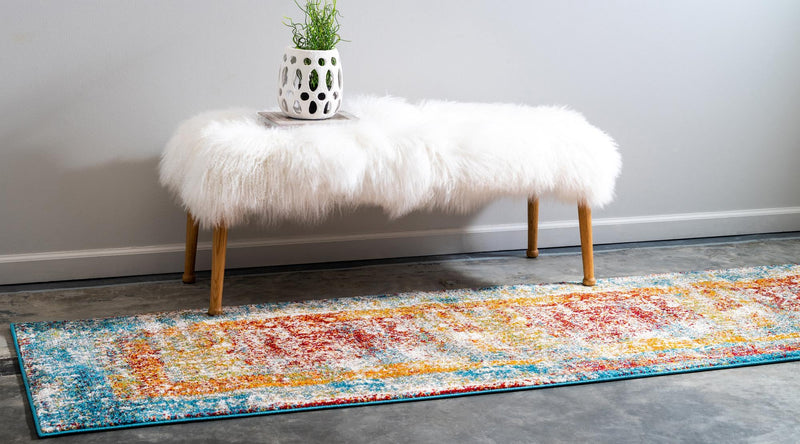 Amalfi Coast Woven Collection Area Rug - Sorrento Runner Multi  lifestyle 6
