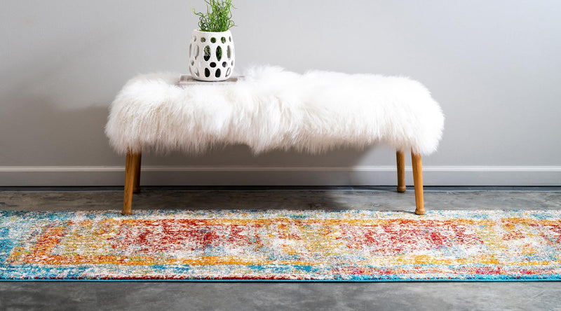 Amalfi Coast Woven Collection Area Rug - Sorrento Runner Multi  lifestyle 8