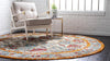 Amalfi Coast Woven Collection Area Rug -  Positano Round Beige  lifestyle 68