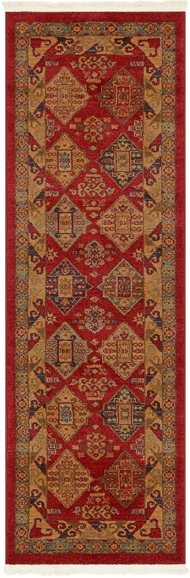 Persian Elegance Collection Area Rug -  Tabriz Runner Red  lifestyle 17