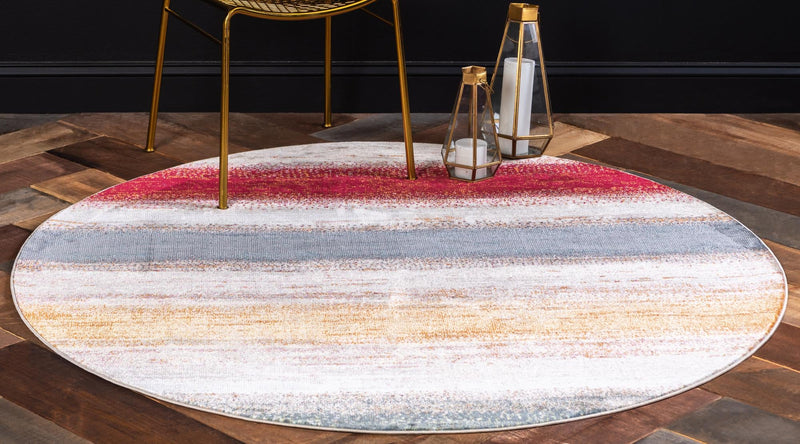 Nomad Haven Collection Area Rug -  Mojave Round Multi  lifestyle 13
