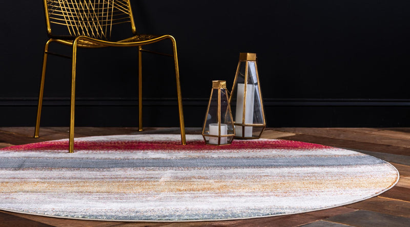 Nomad Haven Collection Area Rug -  Mojave Round Multi  lifestyle 15