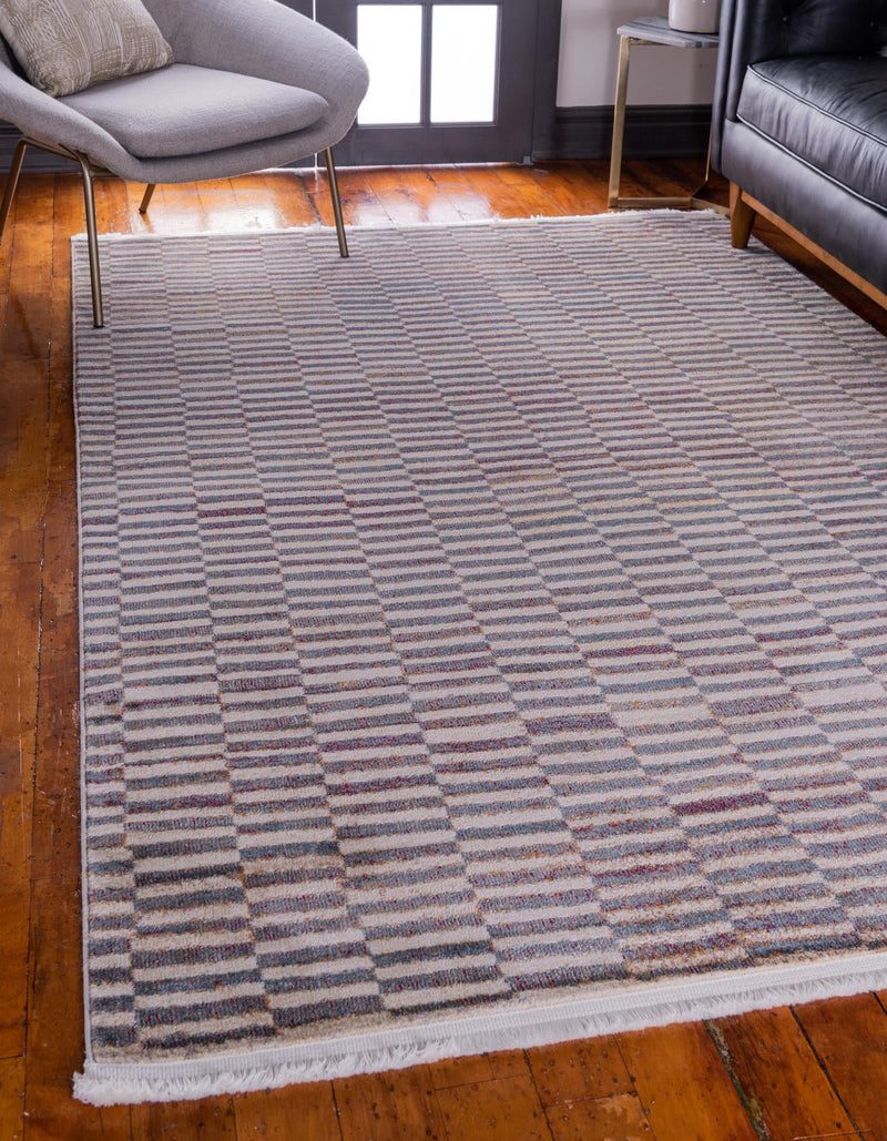 Nomad Haven Collection Area Rug -  Thar Rectangle Beige  lifestyle 2