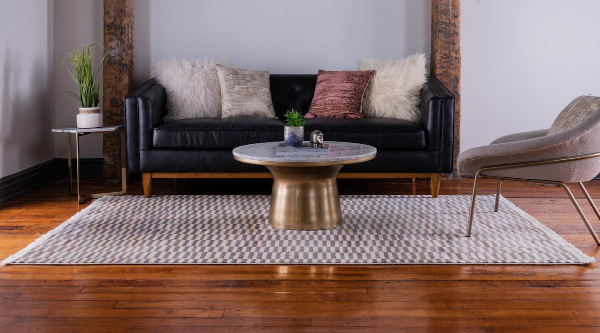 Nomad Haven Collection Area Rug -  Thar Rectangle Beige  lifestyle 3