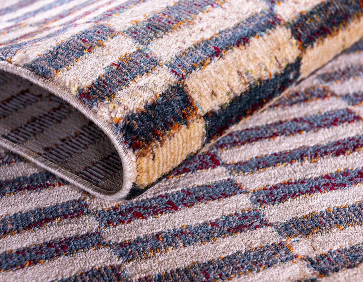 Nomad Haven Collection Area Rug -  Thar Rectangle Beige  lifestyle 7