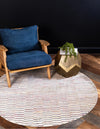 Nomad Haven Collection Area Rug -  Thar Round Beige  lifestyle 13