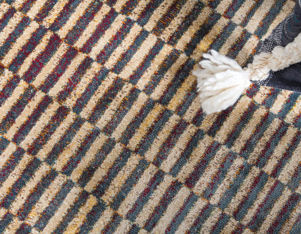Nomad Haven Collection Area Rug -  Thar Round Beige  lifestyle 17