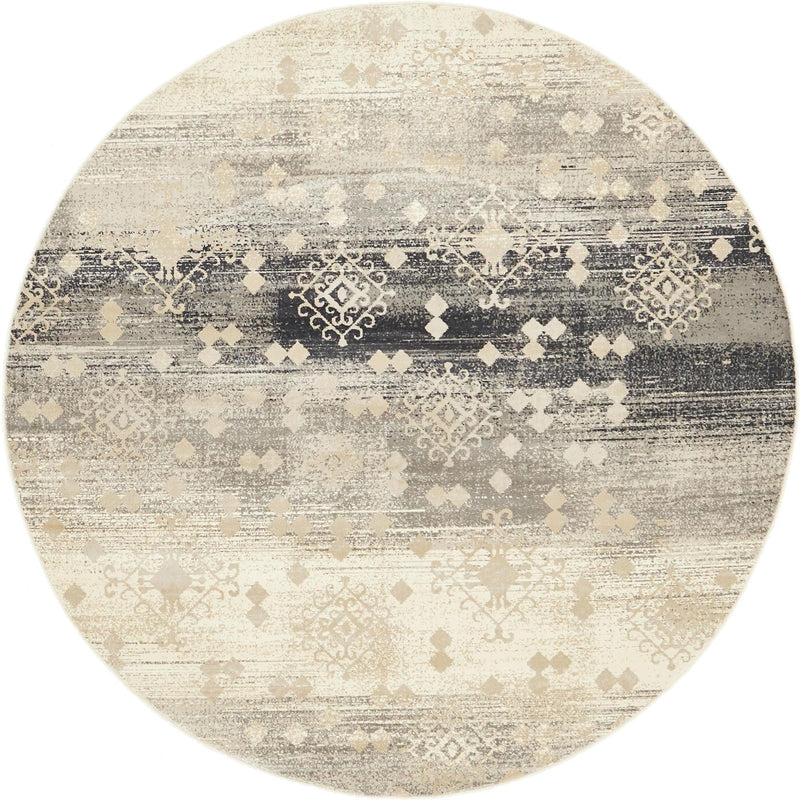 Sahara Dreams Collection Area Rug -  Berber Round Dark Gray  lifestyle 23