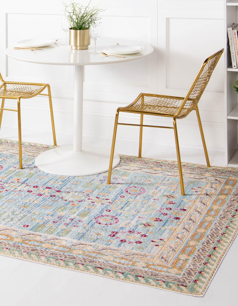 Lagoon Luxe Collection Area Rug -  Manta Rectangle Blue  lifestyle 3