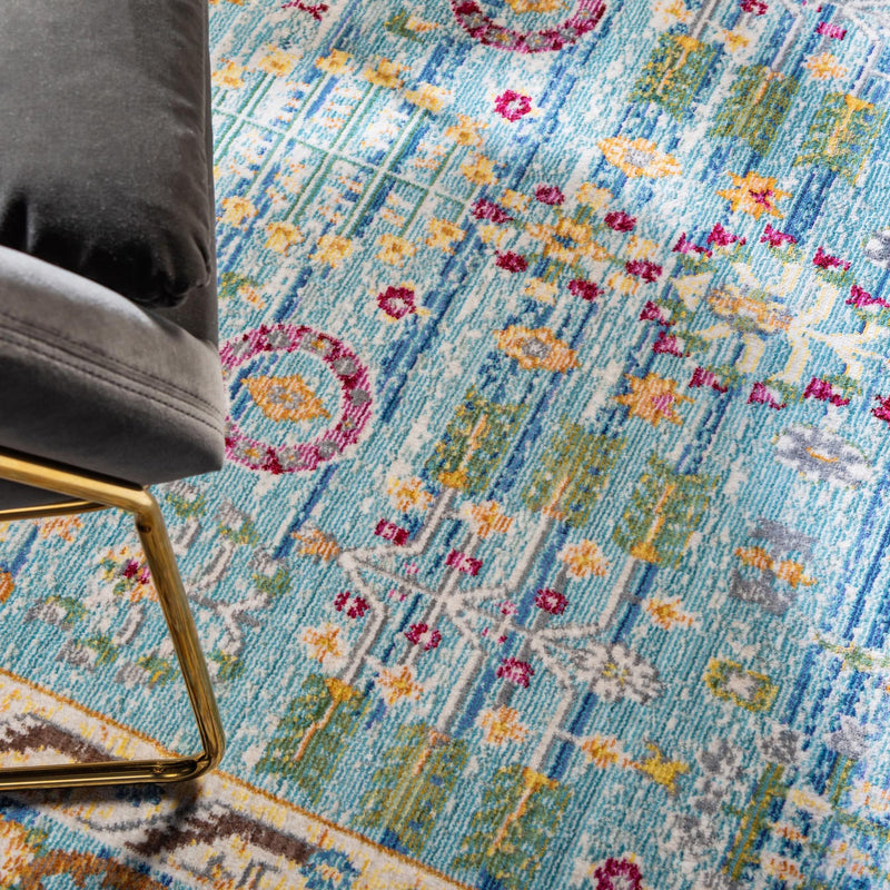 Lagoon Luxe Collection Area Rug -  Manta Rectangle Blue  lifestyle 6
