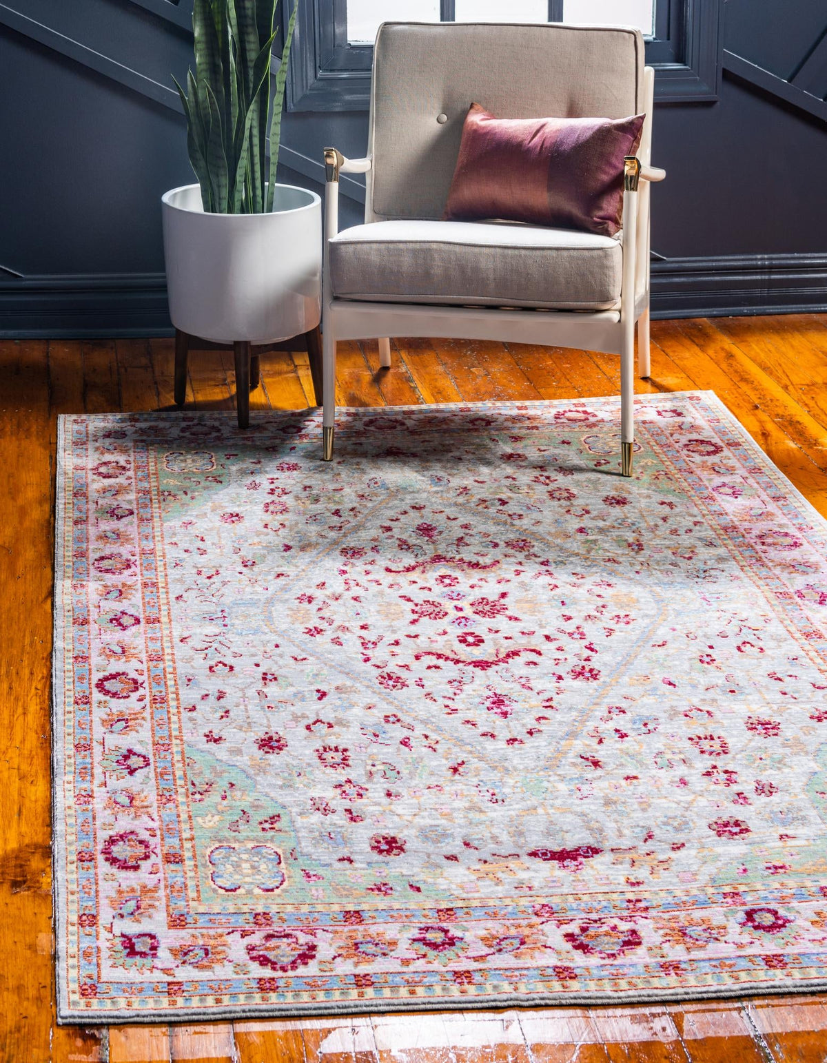Lagoon Luxe Collection Area Rug -  Coastline Rectangle Gray  lifestyle 2