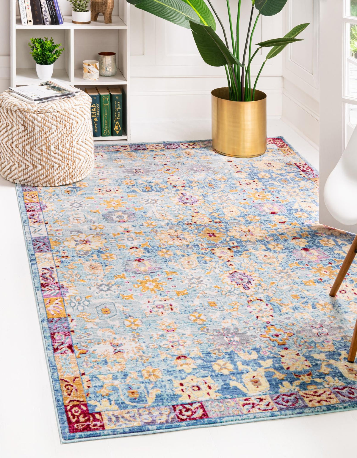 Lagoon Luxe Collection Area Rug -  Shipwreck Rectangle Blue  lifestyle 2