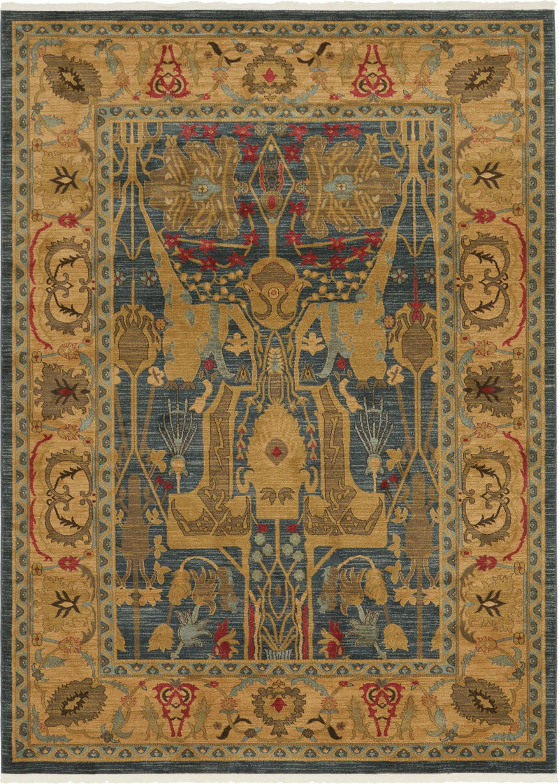 Persian Elegance Collection Area Rug -  Khorramabad Rectangle Navy Blue  lifestyle 4
