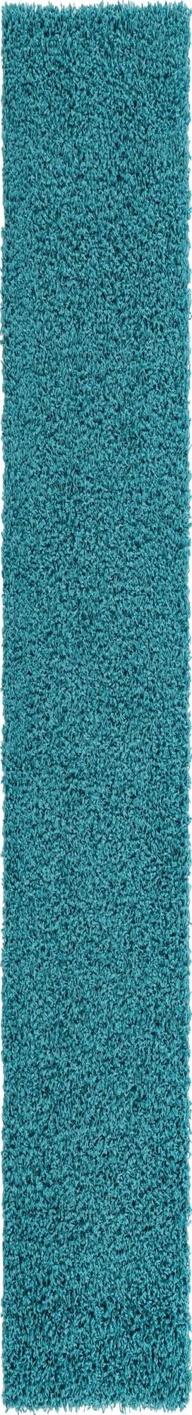 Plush Oasis Collection Area Rug - Serenity (Deep Aqua Blue) Runner Deep Aqua Blue  lifestyle 14